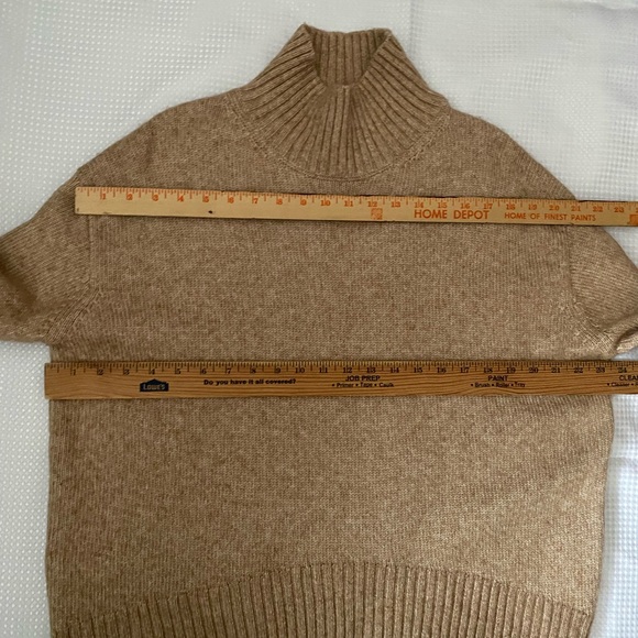 H&M Wool Blend Mock Neck Oversized Sweater Tan/Brown, XS - Picture 6 of 11